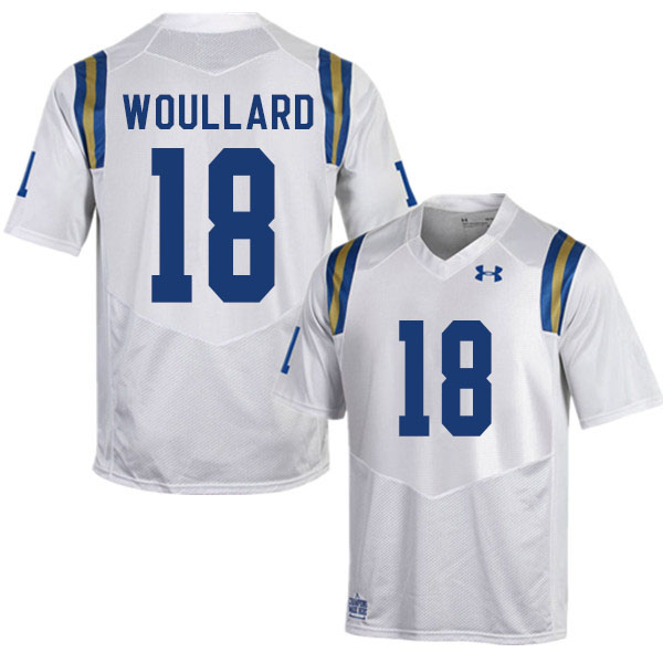 Men #18 Deavyn Woullard UCLA Bruins College Football Jerseys Sale-White